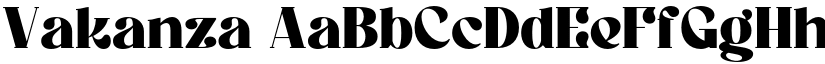 Vakanza font
