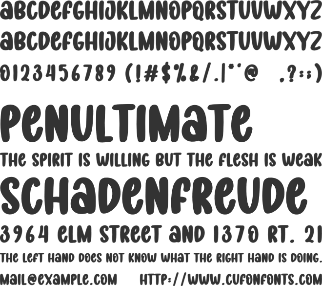 Super Kids font preview