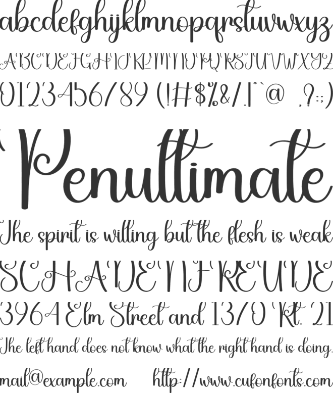 Humble Baby font preview