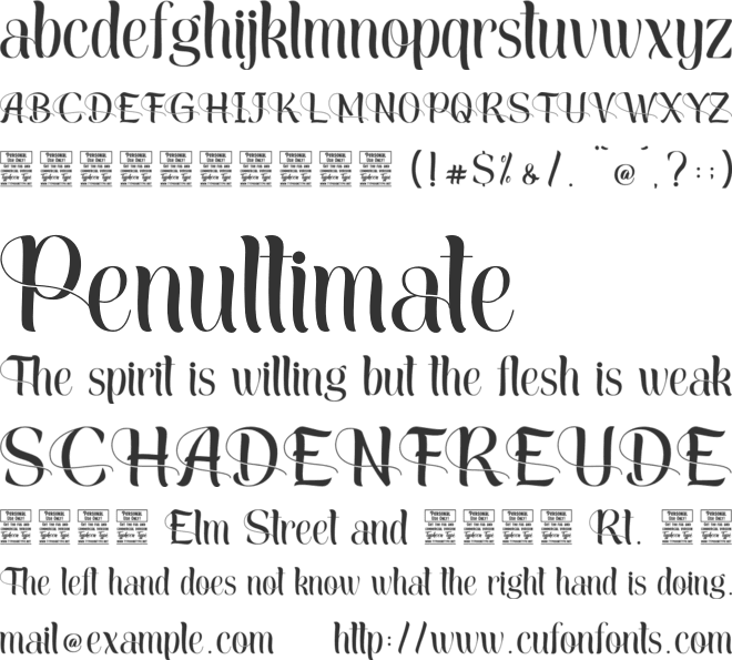 June in Rock - Personal Use font preview