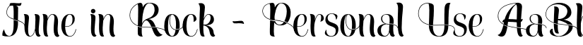 June in Rock - Personal Use font