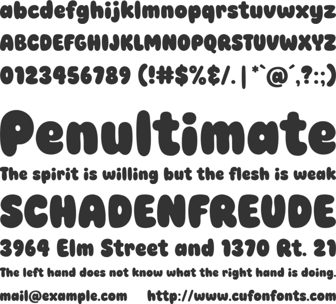 Super Chiby font preview