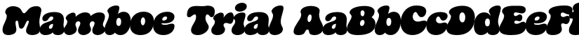 Mamboe Trial font