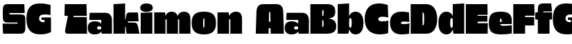SG Takimon font