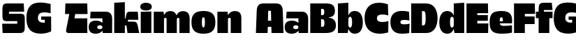 SG Takimon font