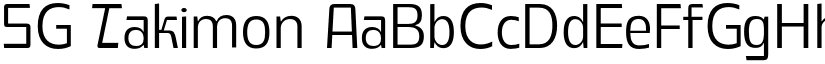 SG Takimon font