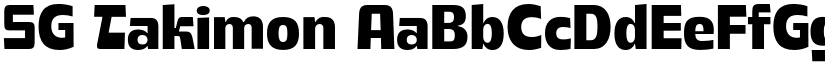 SG Takimon font