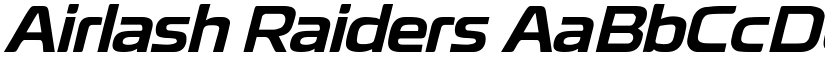 Airlash Raiders font