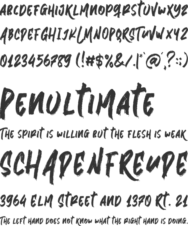 Adventuros font preview