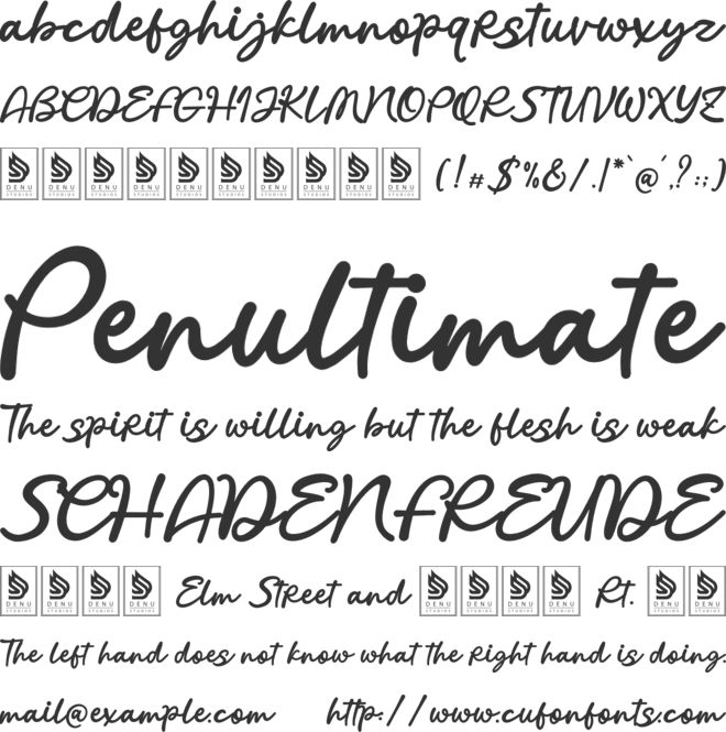 Recordo Cinema font preview