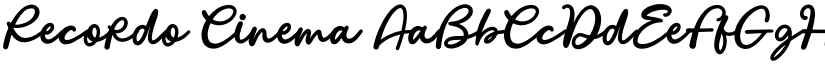 Recordo Cinema font