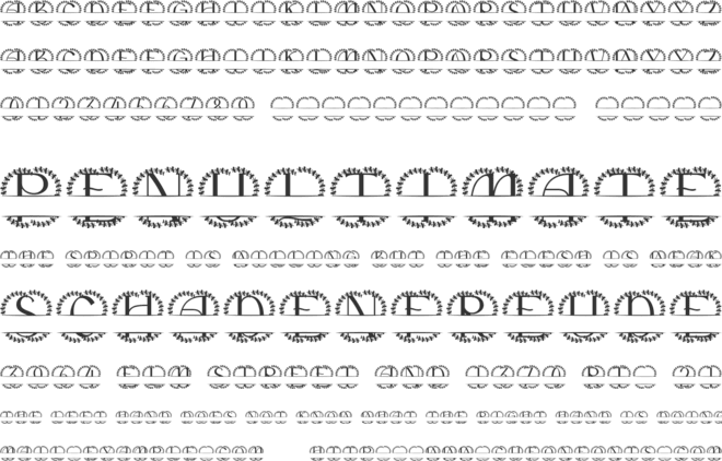 Caravine Split Monogram font preview