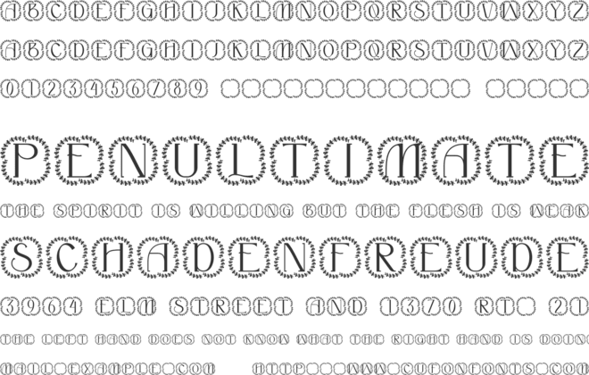 Caravine Monogram font preview