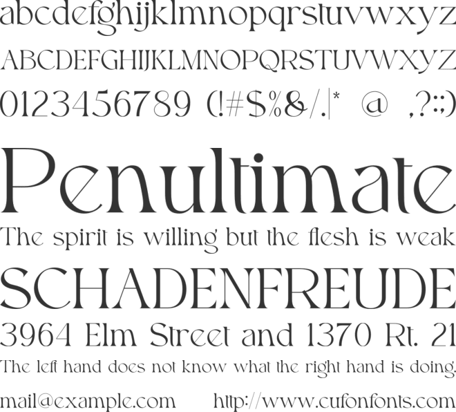 Roxie Rossa font preview