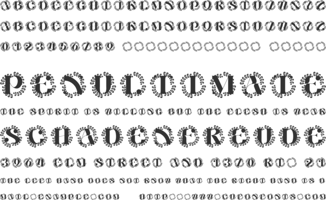 Avelynne Monogram font preview