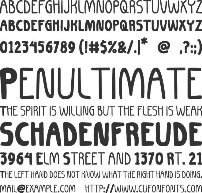 Mellowish font preview