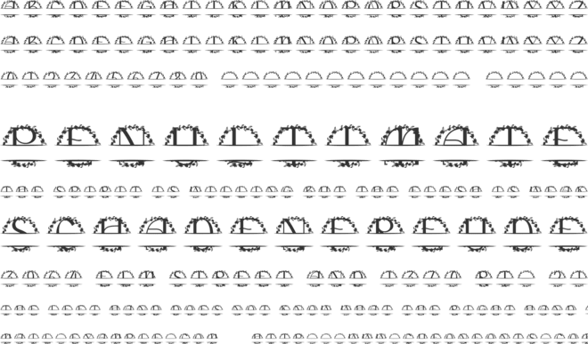 Florcrest Split Monogram font preview