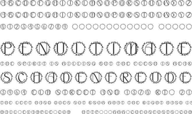 Florcrest Monogram font preview