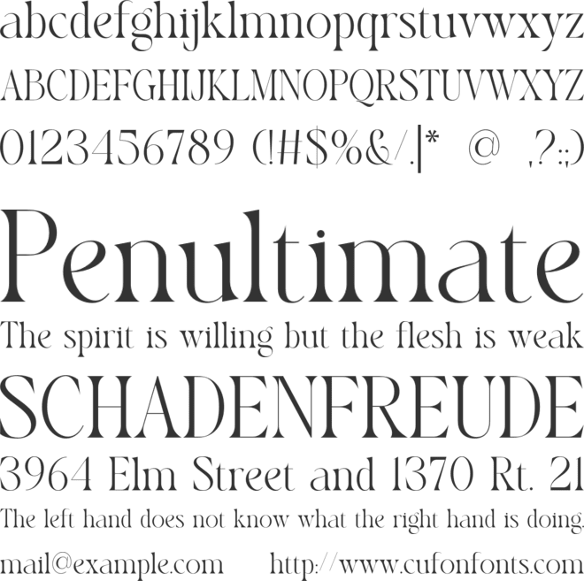 KOSFIA font preview