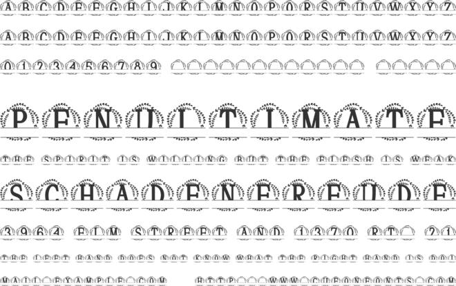 Majestelle Split Monogram font preview