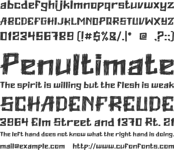 Pencil Trace font preview