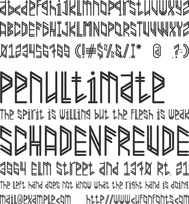 Nomadic Hunter font preview