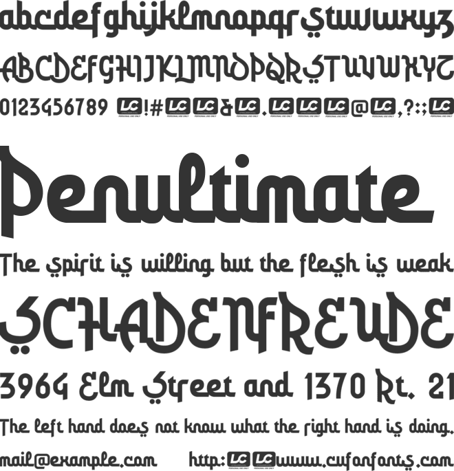 Saudi Arabia font preview