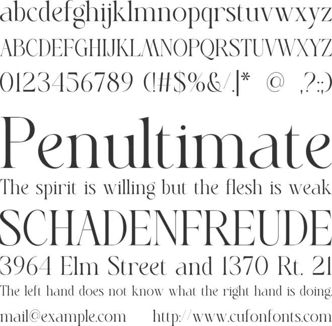 Malling font preview
