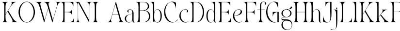 KOWENI font