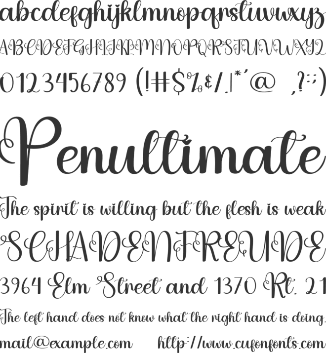 Vintage Valentine font preview