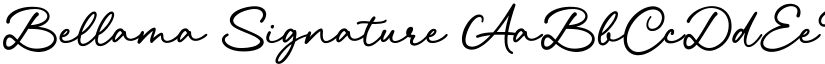 Bellama Signature font
