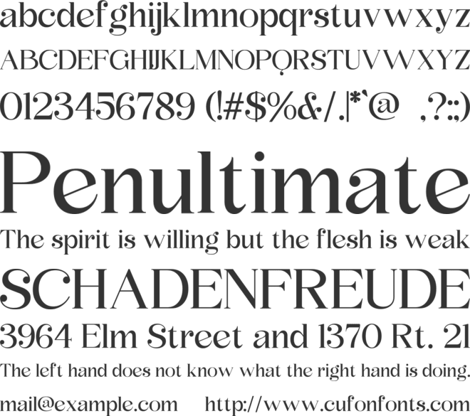 Volingan font preview