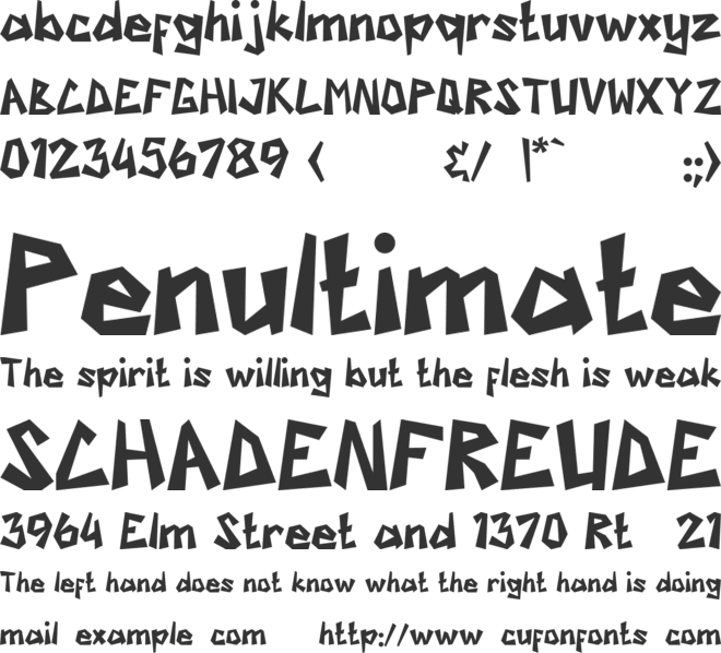 PGR Fight Back font preview