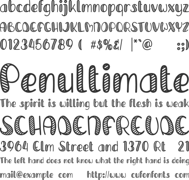 PGR Crochet font preview