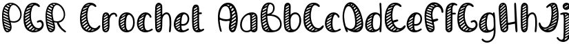 PGR Crochet font