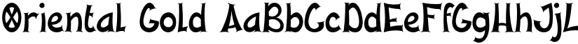 Oriental Gold font