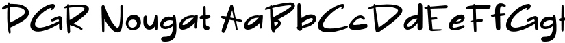 PGR Nougat font