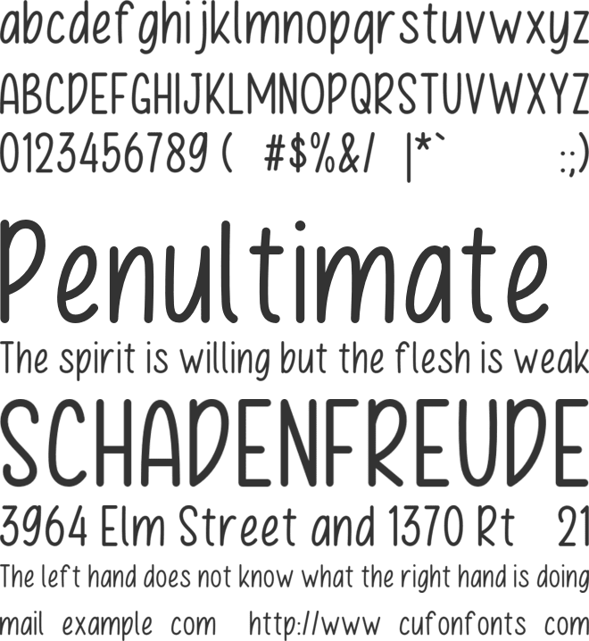 Pink Sky font preview