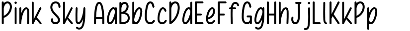 Pink Sky font