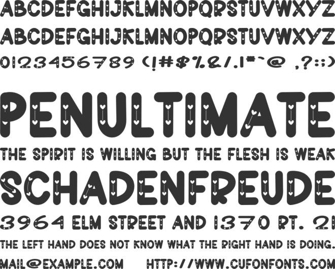 Love School font preview