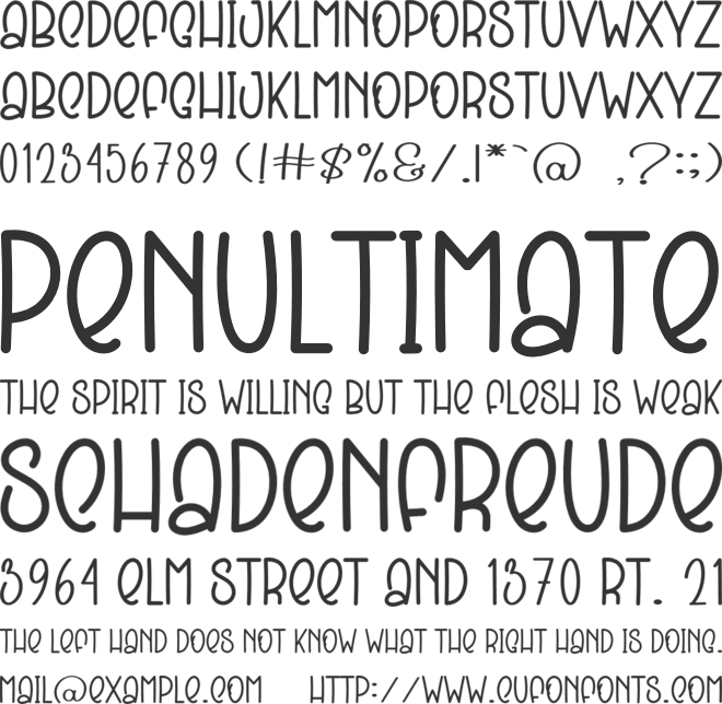 School Mininmalist font preview
