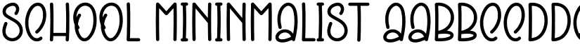 School Mininmalist font