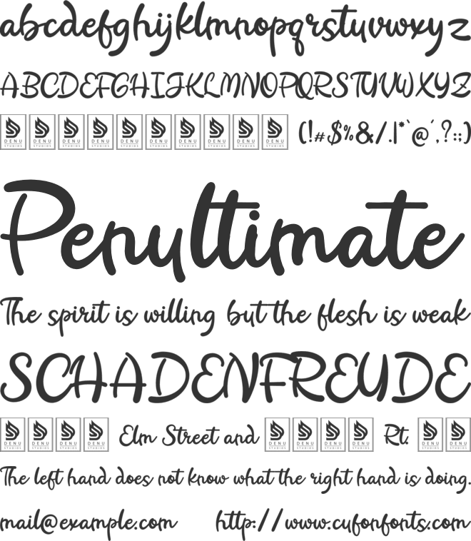 Romanelo Wandering font preview