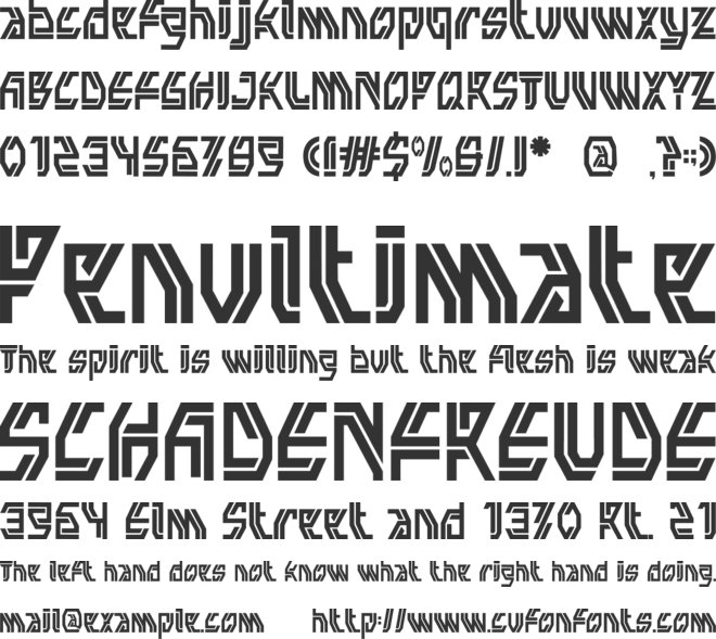 Rocket Core font preview