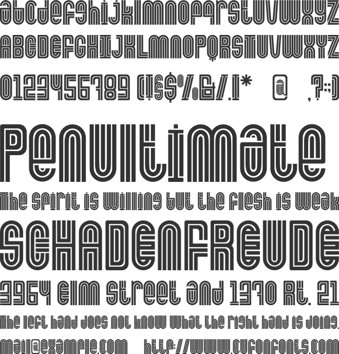 Retromaze font preview