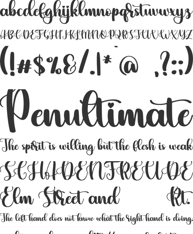 Marryou font preview