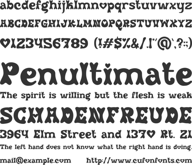 Retro Romance font preview