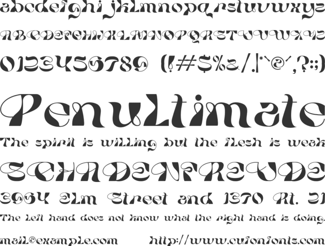 Pure Path font preview