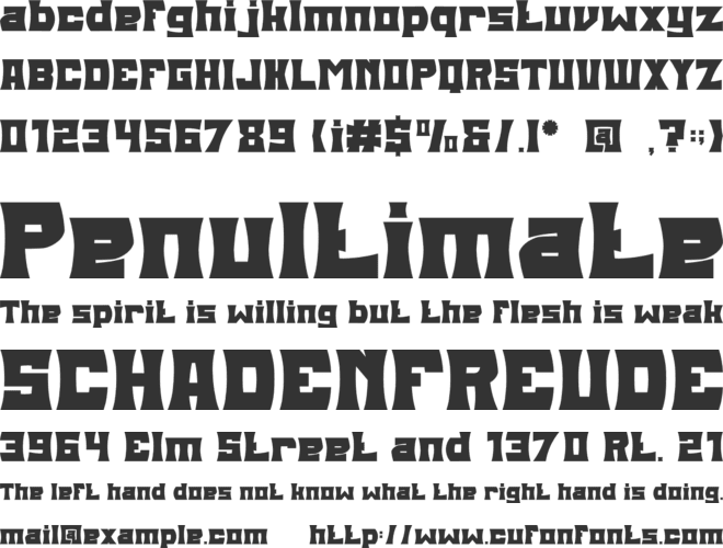 Power Strain font preview