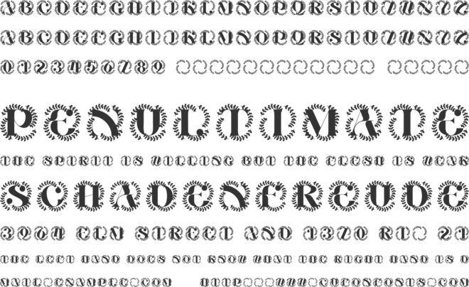 Montclaire Monogram font preview